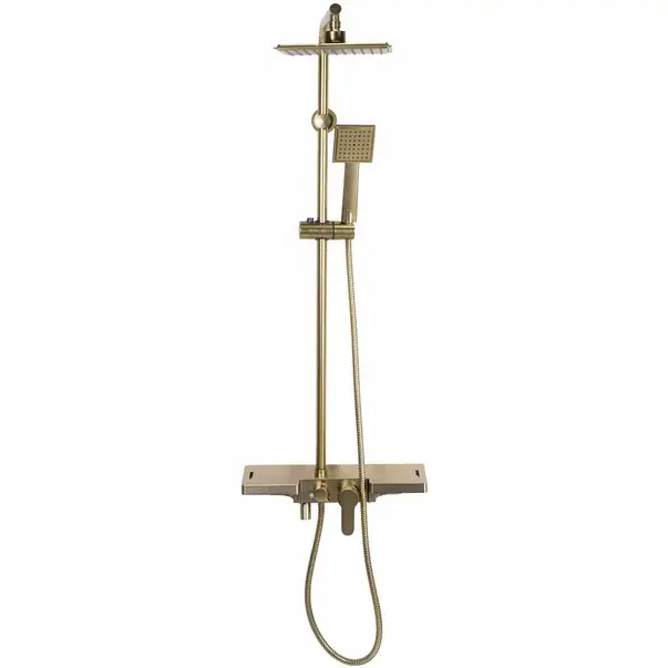 Coloana de dus cu baterie monocomanda auriu periat Rea Bravo [4]