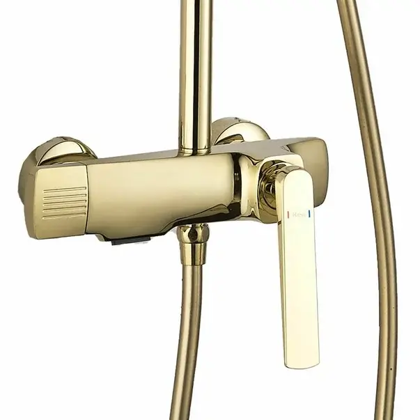 Coloana de dus cu baterie monocomanda auriu Rea Rebel [2]