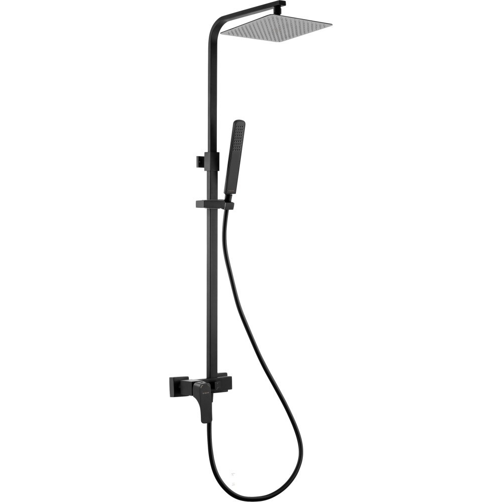 Coloana de dus cu baterie monocomanda negru mat Deante Hiacynt [1]