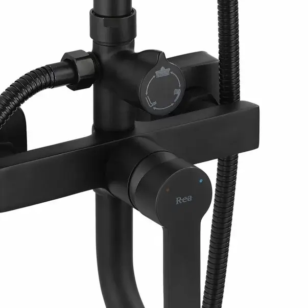 Coloana de dus cu baterie monocomanda negru mat Rea Argus [5]