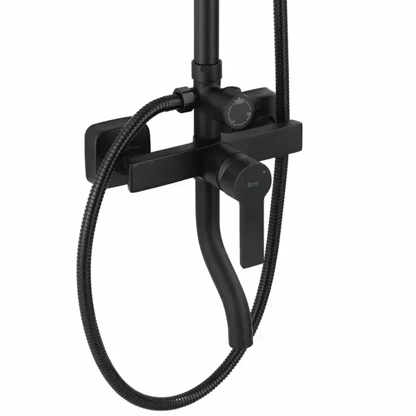 Coloana de dus cu baterie monocomanda negru mat Rea Argus [2]