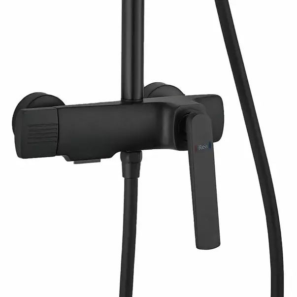 Coloana de dus cu baterie monocomanda negru mat Rea Rebel [3]