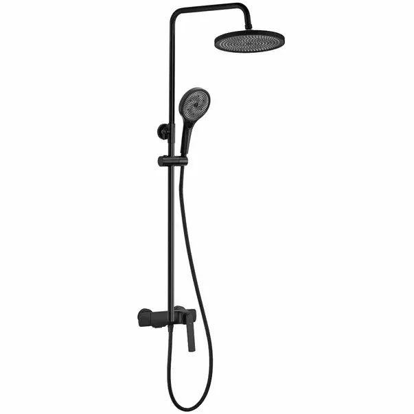Coloana de dus cu baterie monocomanda negru mat Rea Rebel [6]