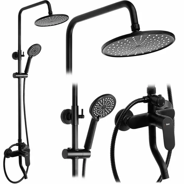 Coloana de dus cu baterie monocomanda negru mat Rea Salton [1]