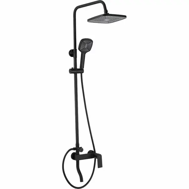 Coloana de dus cu baterie monocomanda negru mat Rea Storm cu pipa lunga [6]