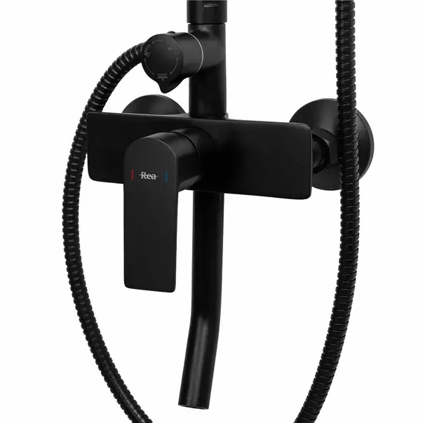Coloana de dus cu baterie monocomanda negru Rea Maximus [5]