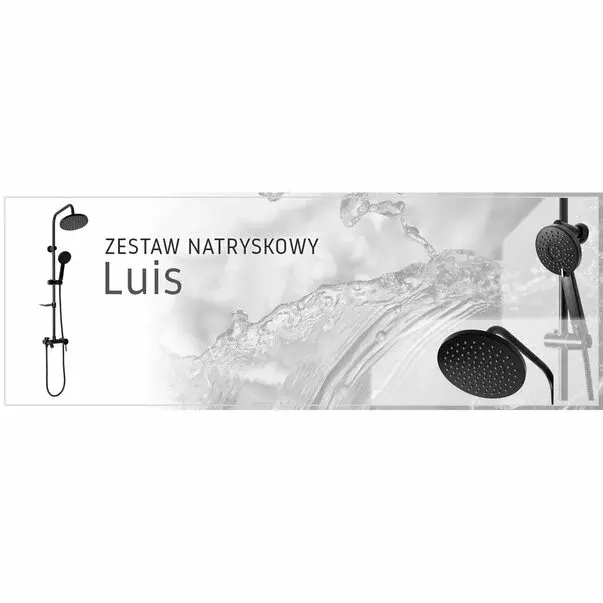 Coloana de dus cu baterie monocomanda Rea Luis negru mat [10]