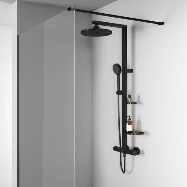 Coloana de dus cu baterie termostatata negru mat Ideal Standard Alu+ [3]