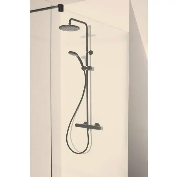 Coloana de dus cu baterie termostatata negru mat Ideal Standard IdealRain Ceratherm T25 furtun dus 160 cm [7]
