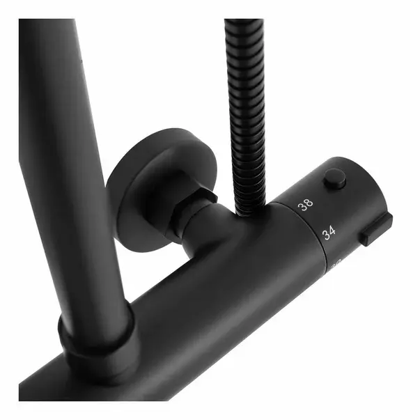 Coloana de dus cu baterie termostatata Rea Bliss negru mat [5]
