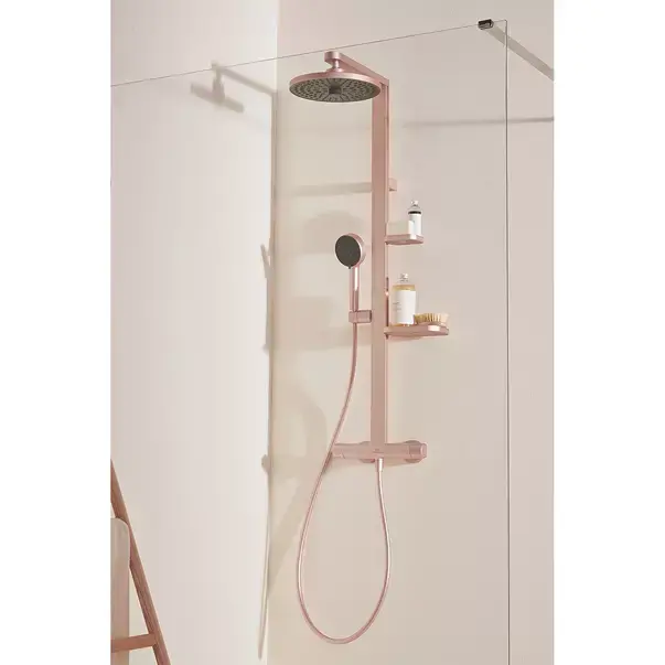 Coloana de dus cu baterie termostatata rose mat Ideal Standard Alu+ [10]