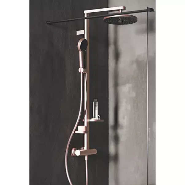 Coloana de dus cu baterie termostatata rose mat Ideal Standard Alu+ [5]