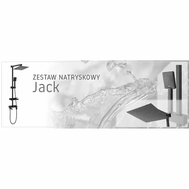 Coloana de dus cu pipa cada negru mat Rea Jack [9]