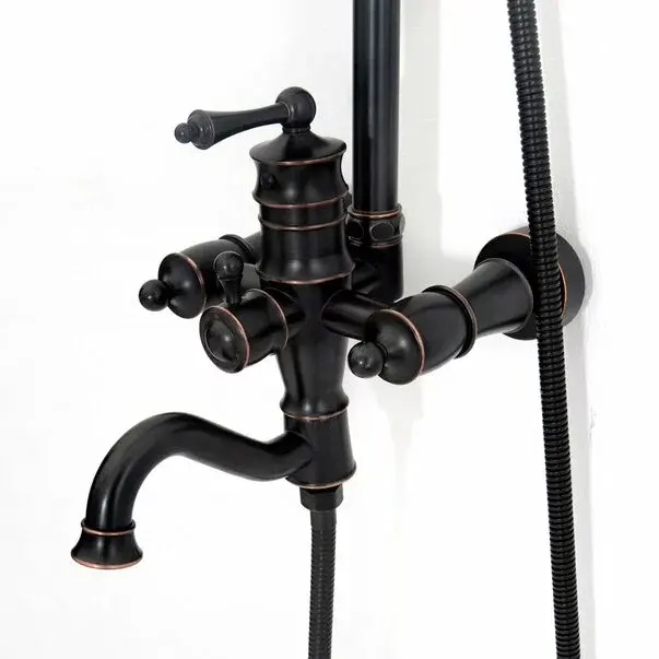 Coloana de dus cu pipa cada Rea Vintage negru [7]