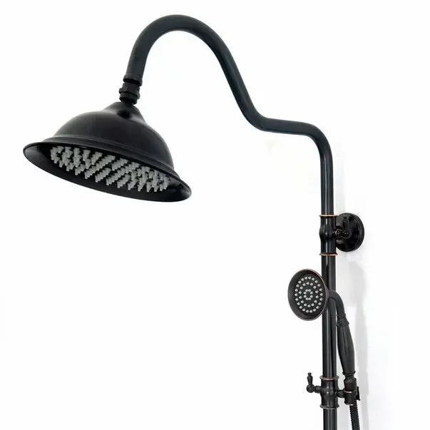 Coloana de dus cu pipa pentru cada Rea Retro negru mat [3]