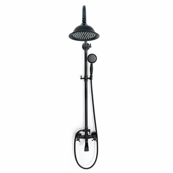 Coloana de dus cu pipa pentru cada Rea Retro negru mat [2]