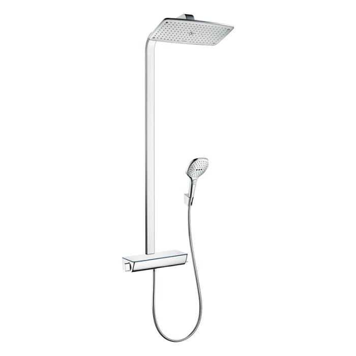 Coloana de dus cu termostat, Hansgrohe, Raindance Select E 360, cu cap fix si mobil, crom [1]