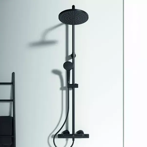 Coloana de dus cu termostat Ideal Standard Ceratherm T25 negru mat palarie 1 functie [5]