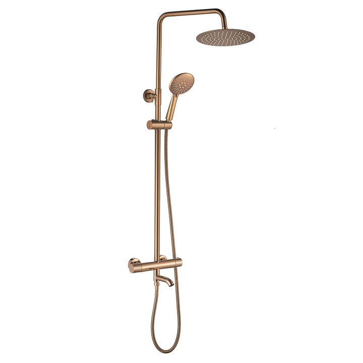 Coloana de dus cu termostat Lungo Diamond cupru [3]