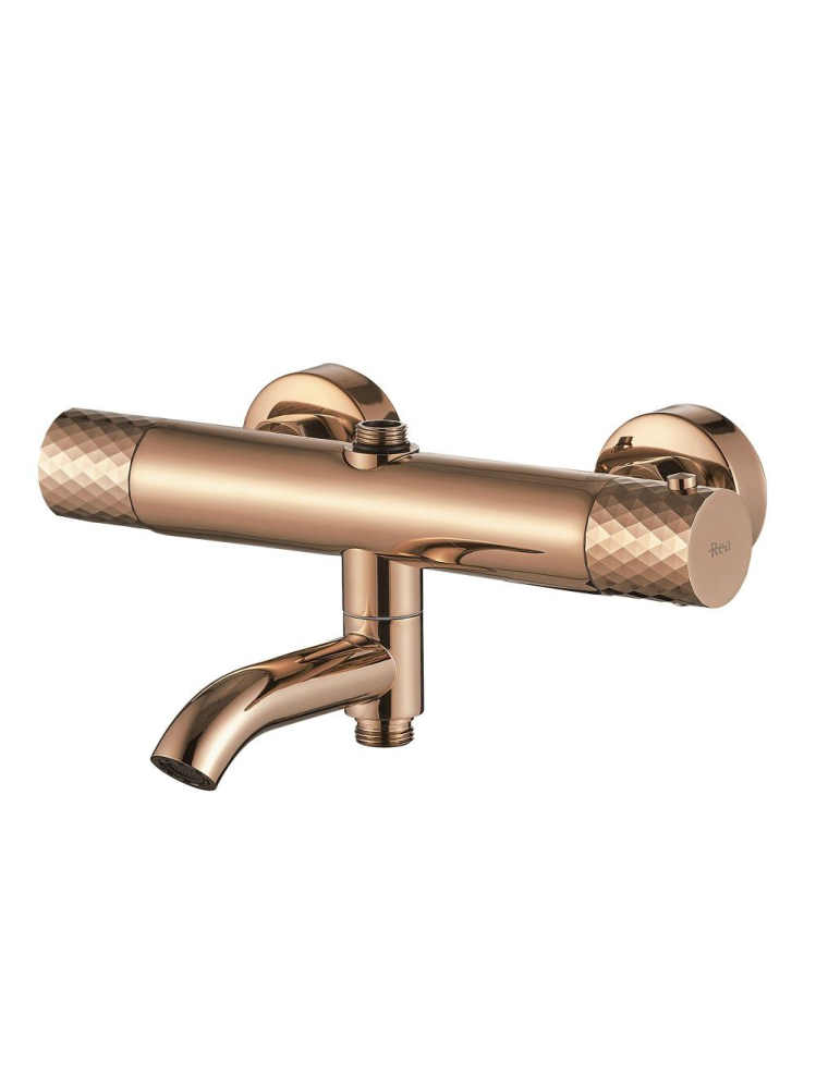 Coloana de dus cu termostat Lungo Diamond cupru [4]