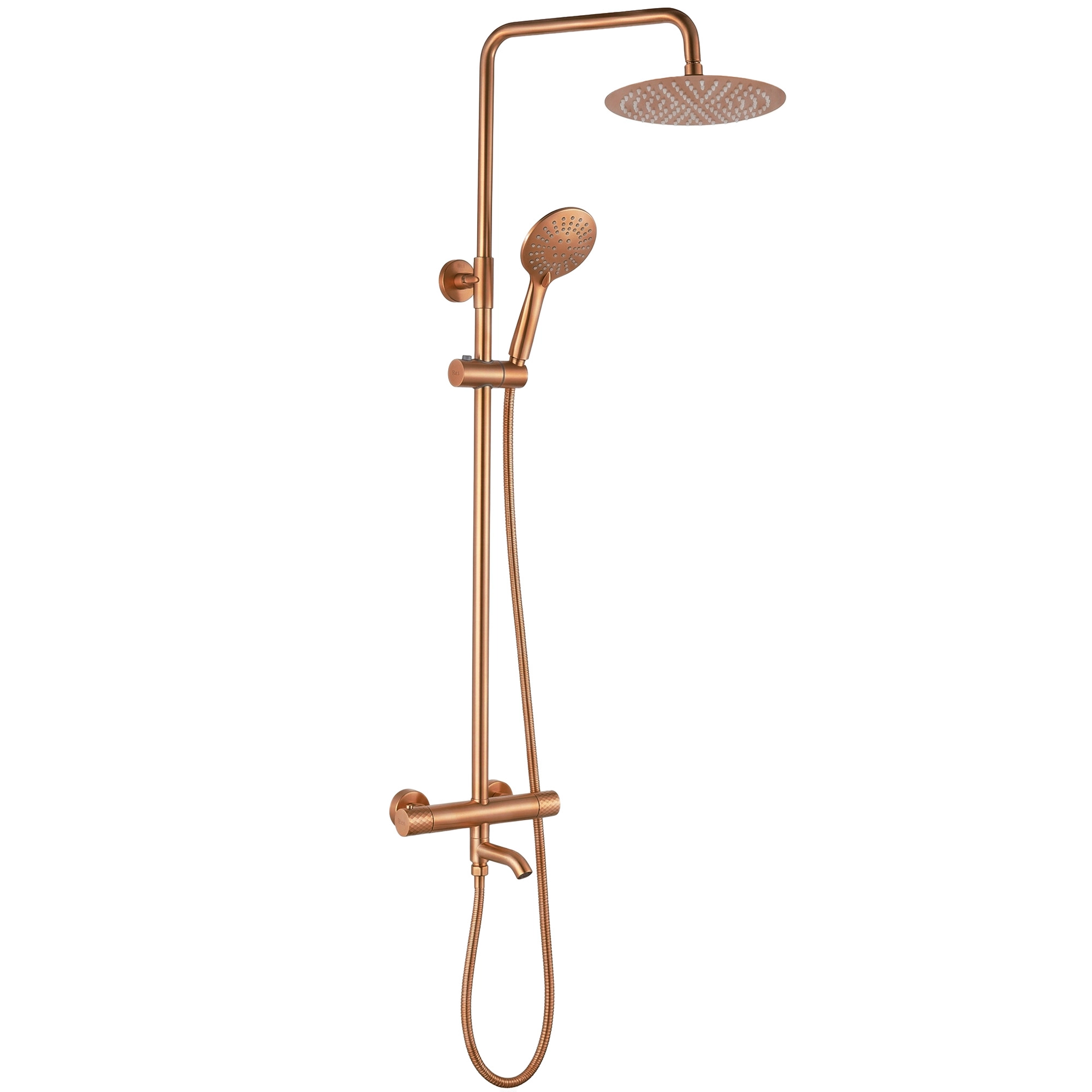 Coloana de dus cu termostat Rea Lungo Diamond cupru periat 820-1170 mm [8]