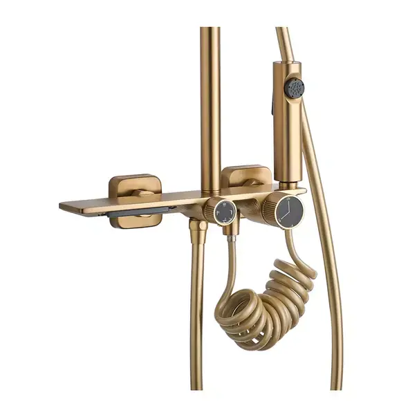 Coloana de dus cu termostat Rea Helix auriu periat plus dus igienic [6]