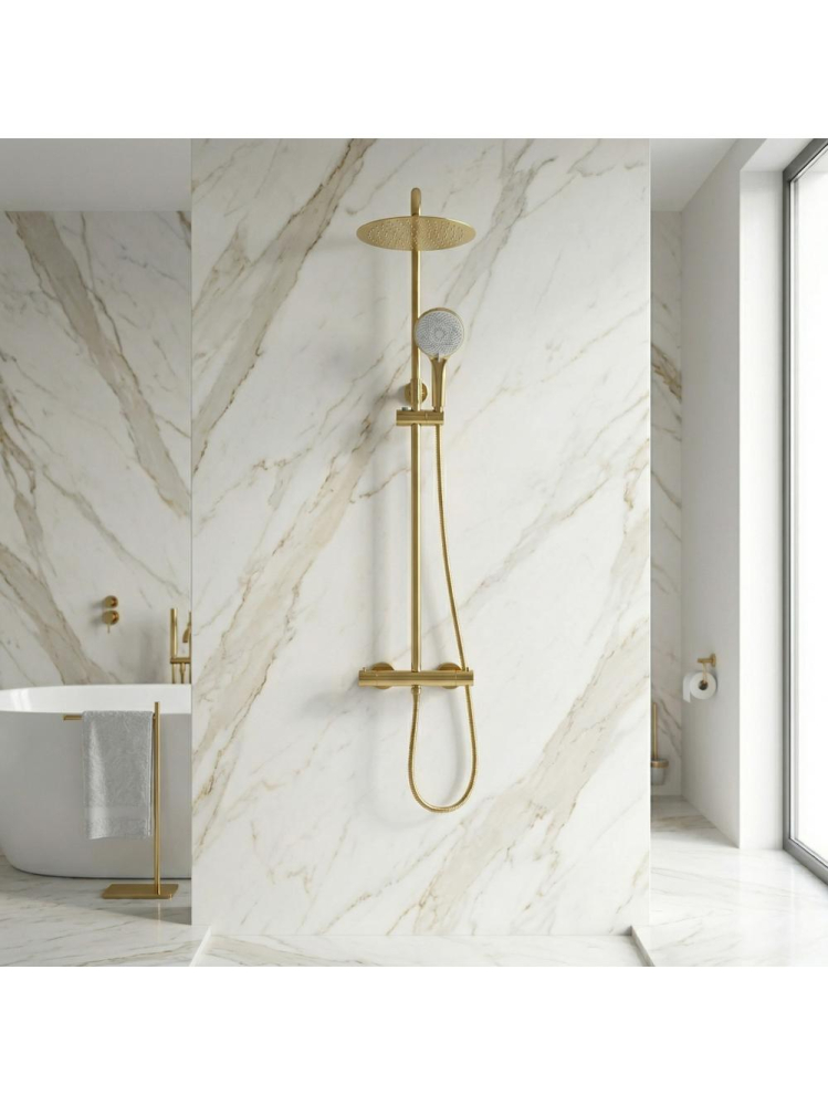 Coloana de dus cu termostat Rea Lungo auriu [3]