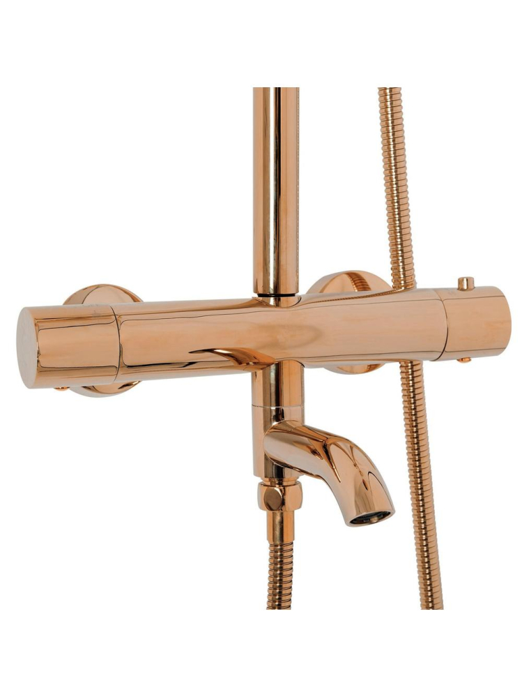Coloana de dus cu termostat REA Lungo finisaj cupru montaj suprafata 820-1170 mm [5]