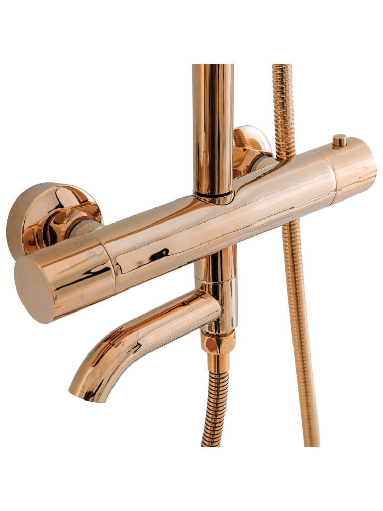 Coloana de dus cu termostat REA Lungo finisaj cupru montaj suprafata 820-1170 mm [6]