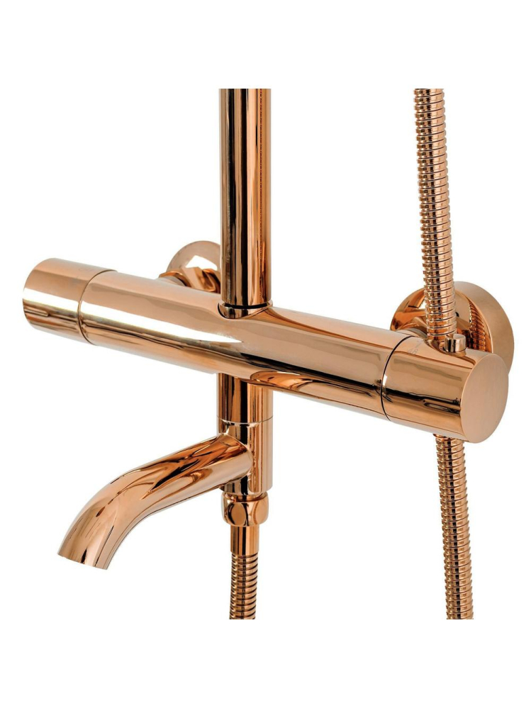 Coloana de dus cu termostat REA Lungo finisaj cupru montaj suprafata 820-1170 mm [10]