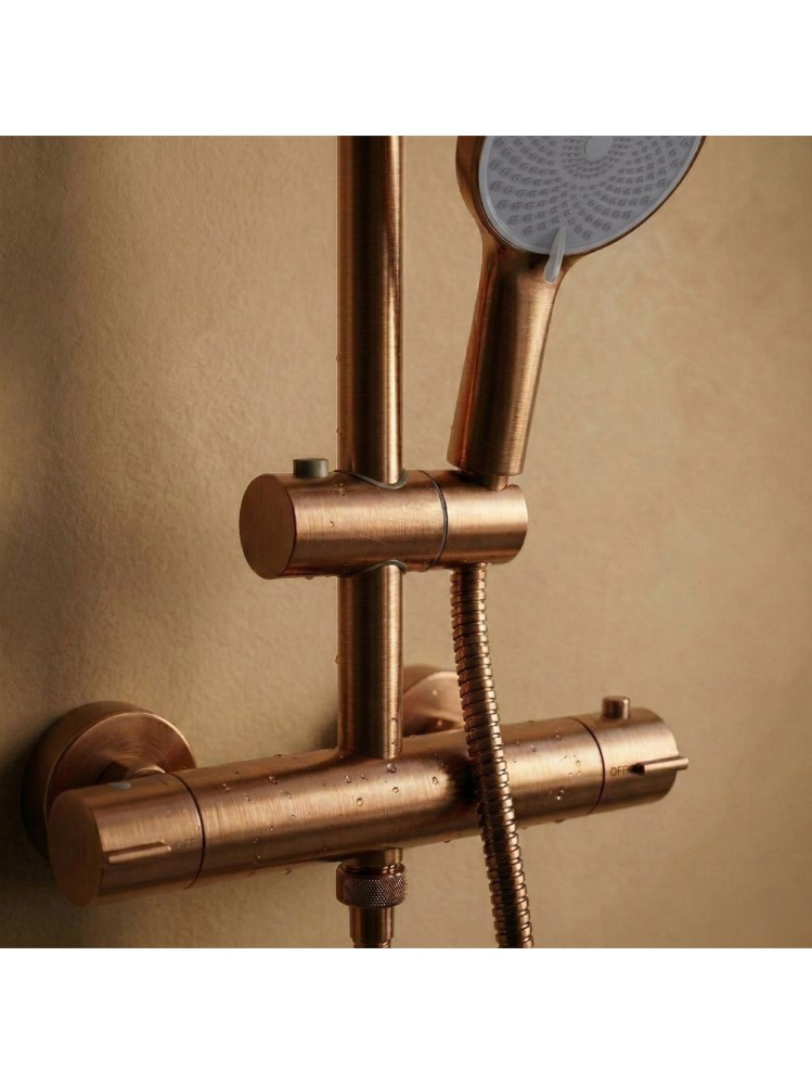 Coloana de dus cu termostat Rea Lungo cupru periat [4]