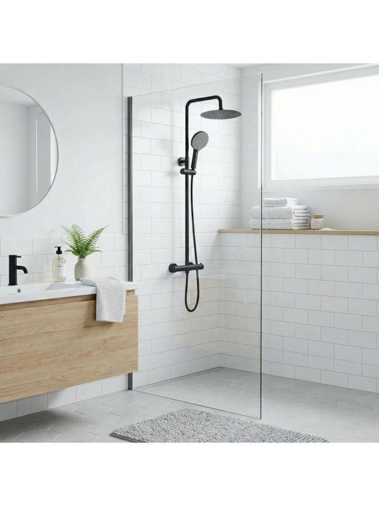 Coloana de dus cu termostat Rea Lungo negru [3]