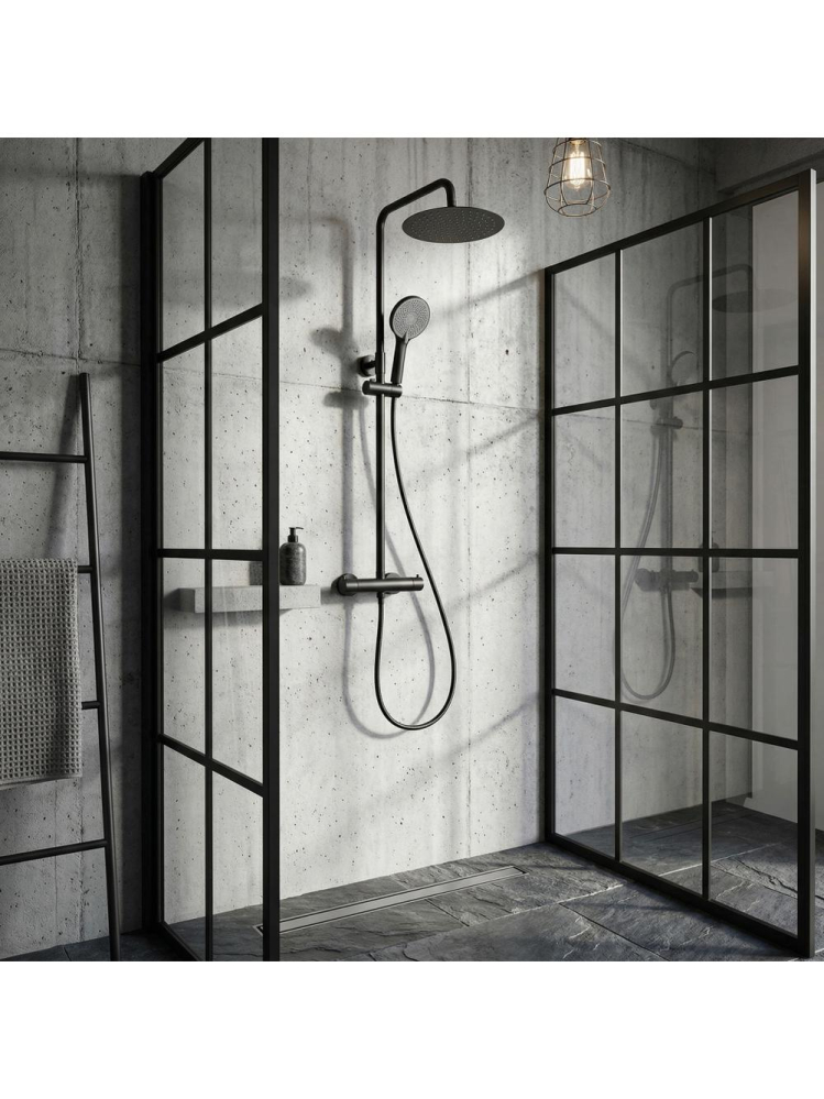 Coloana de dus cu termostat Rea Lungo negru [4]