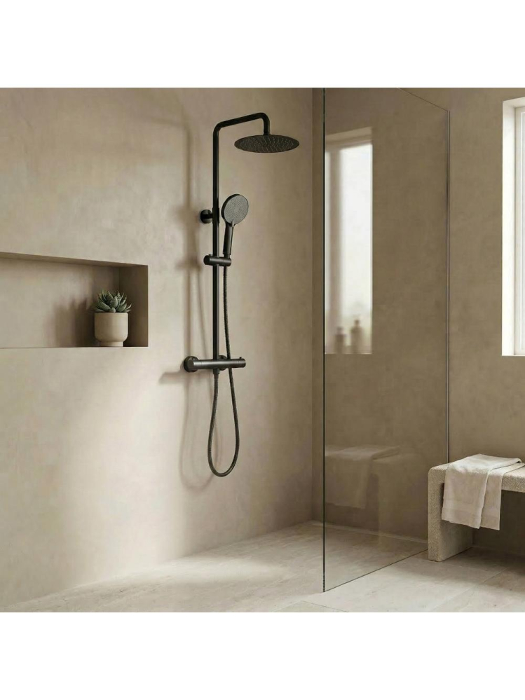 Coloana de dus cu termostat Rea Lungo negru [2]