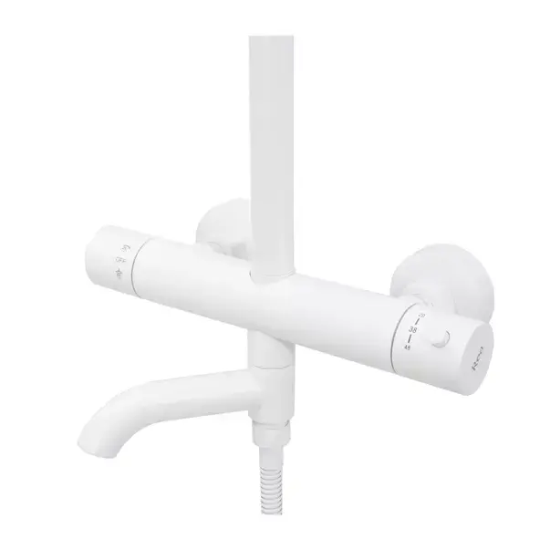 Coloana de dus cu termostat Rea Lungo si finisaj alb mat [6]
