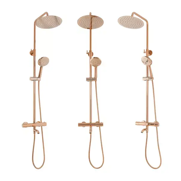 Coloana de dus cu termostat Rea Lungo si finisaj Rose Gold lucios [3]