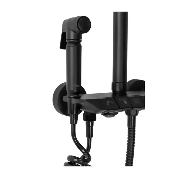 Coloana de dus cu termostat Rea Max negru mat plus dus igienic [6]