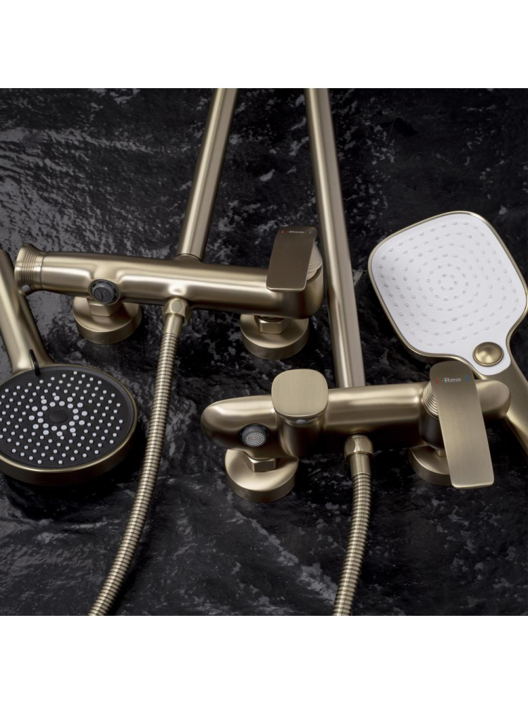 Set dus premium Rea Como M1 auriu periat baterie monocomanda montaj suprafata [7]