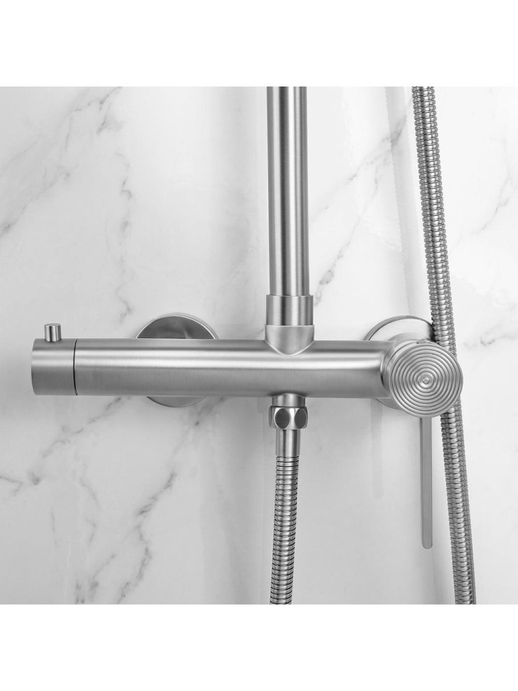 Set dus Rea Foster nickel periat baterie monocomanda montaj suprafata [4]