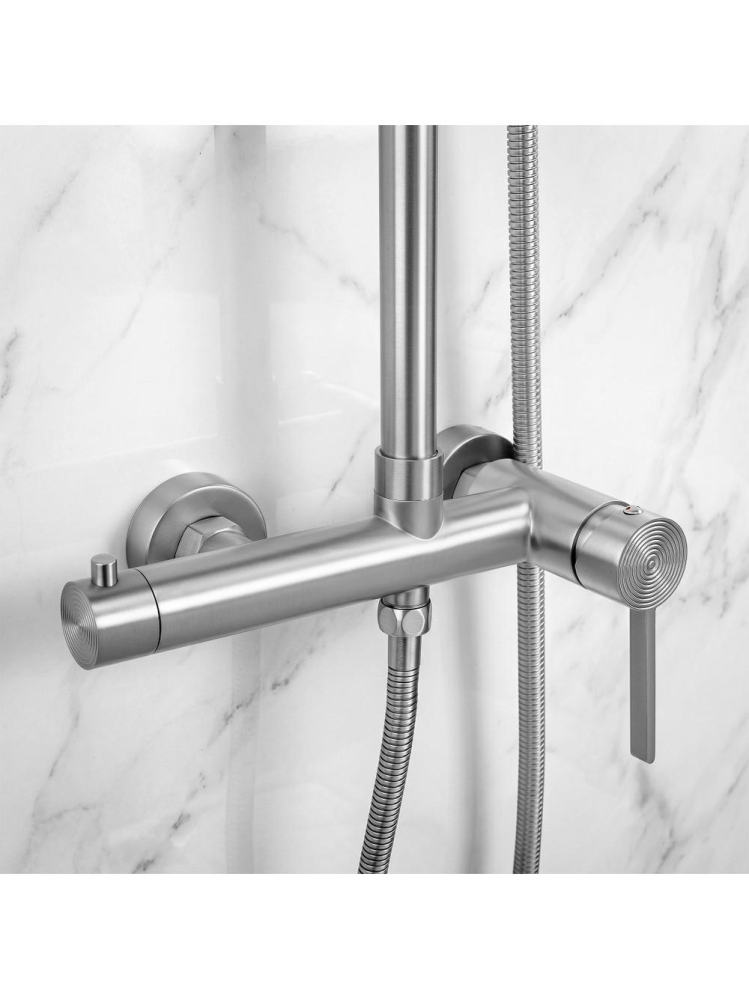 Set dus Rea Foster nickel periat baterie monocomanda montaj suprafata [8]