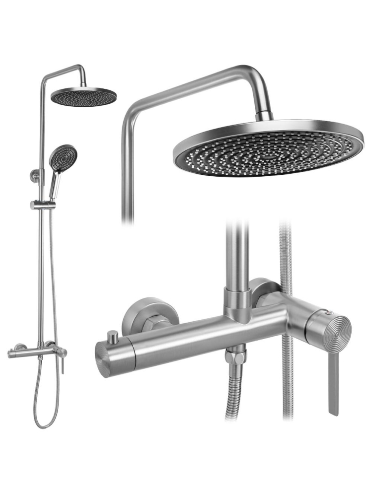 Set dus Rea Foster nickel periat baterie monocomanda montaj suprafata [10]