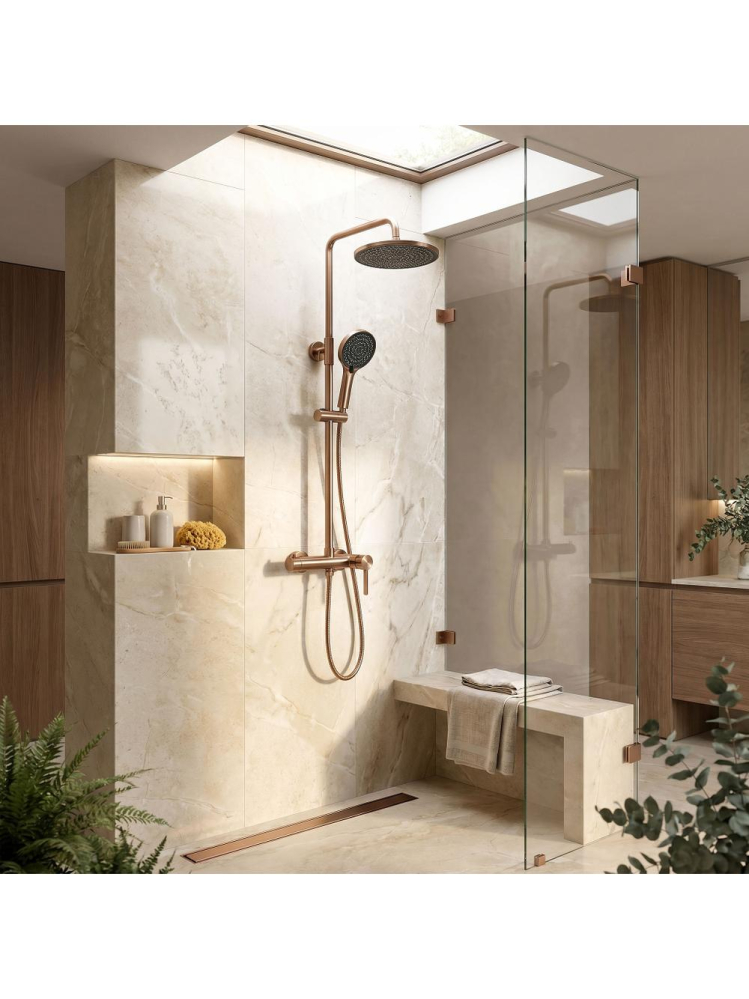 Set dus Rea Foster cupru periat baterie monocomanda coloana reglabila 950-1300 mm [3]