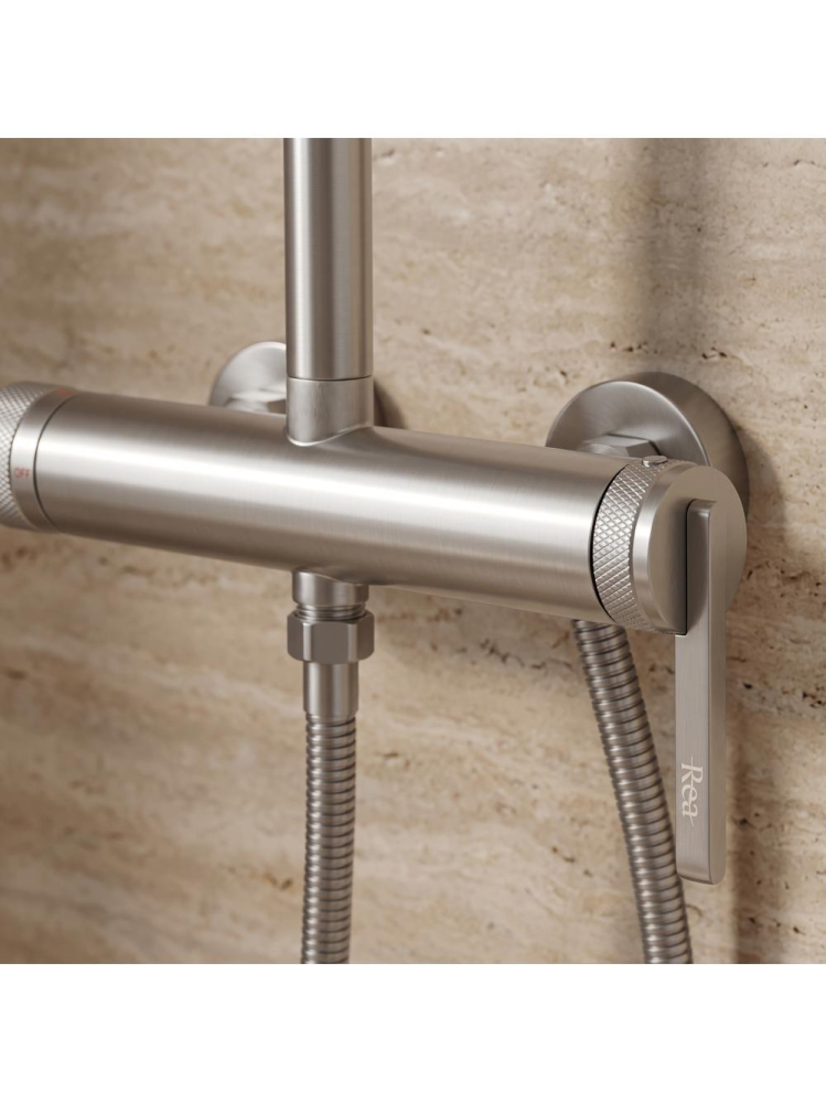 Set dus aparent Rea Grace Nickel Periat bara reglabila 855-1235 mm montaj suprafata [7]