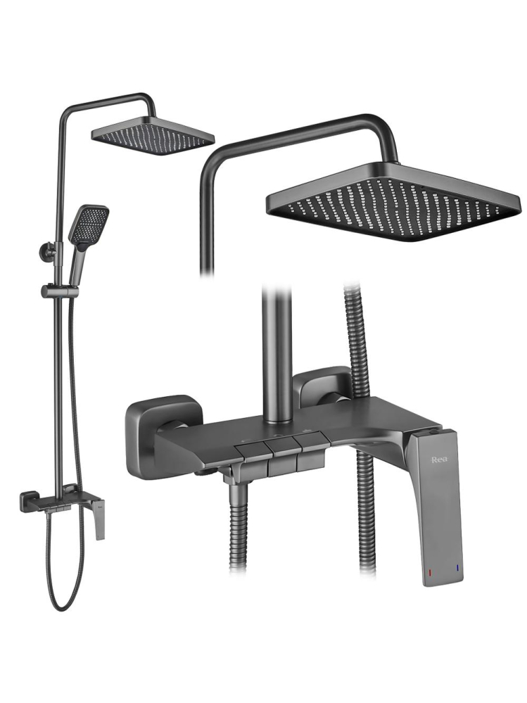 Set dus aparent Rea Joe finisaj Titan alama ABS baterie monocomanda pipa cada fixa Anti-Calc [9]