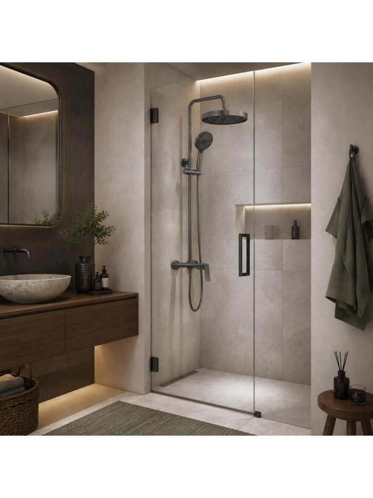 Set dus Rea Vision finisaj titan baterie monocomanda montaj suprafata pipa pivotanta [6]