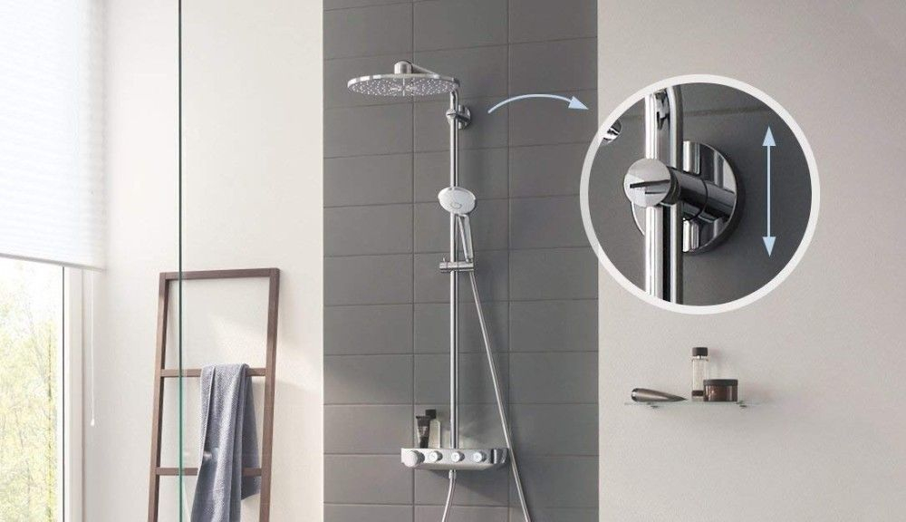 Coloana dus cu baterie si termostat Grohe Euphoria SmartControl 260, cu pipa cada [3]