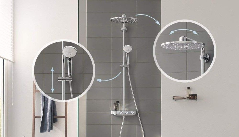 Coloana dus cu baterie si termostat Grohe Euphoria SmartControl 260, cu pipa cada [4]
