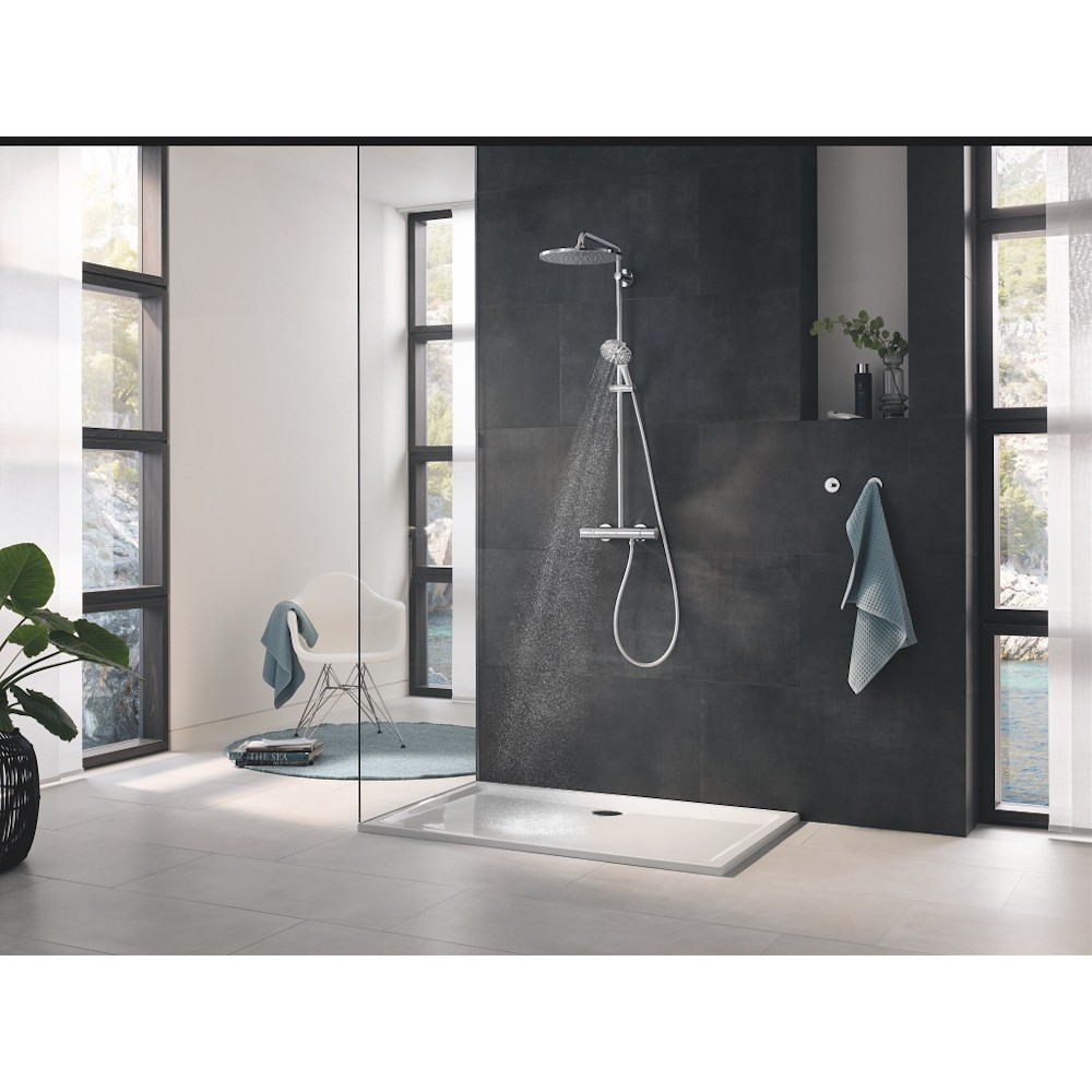 Coloana dus cu baterie si termostat Grohe Rainshower SmartActive 310, crom [3]