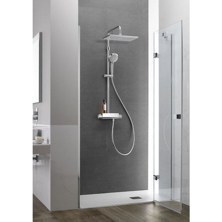 Coloana dus cu baterie si termostat Roca Deck, cap dus 36x24 cm [13]