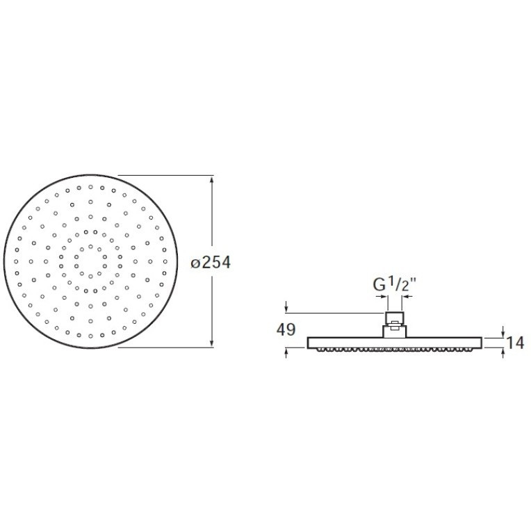 Coloana dus cu baterie si termostat Roca Deck, cap dus Ø25 cm [4]